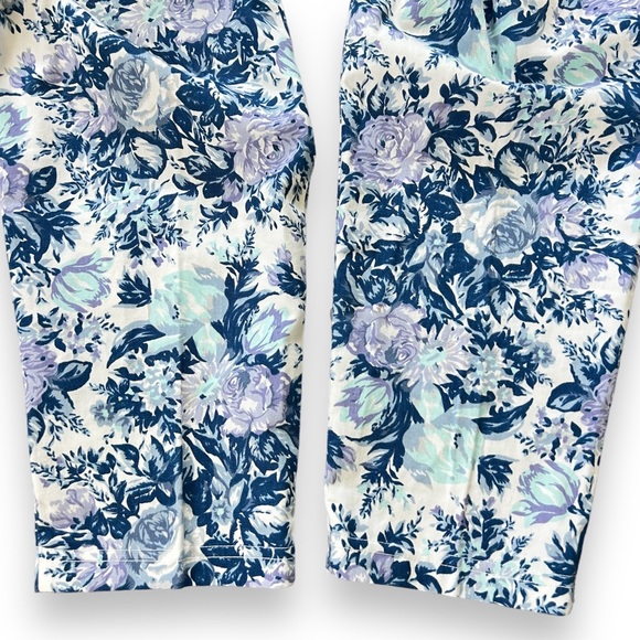 Vintage paper bag pants with high waist floral print, size large - Picture 5 of 16